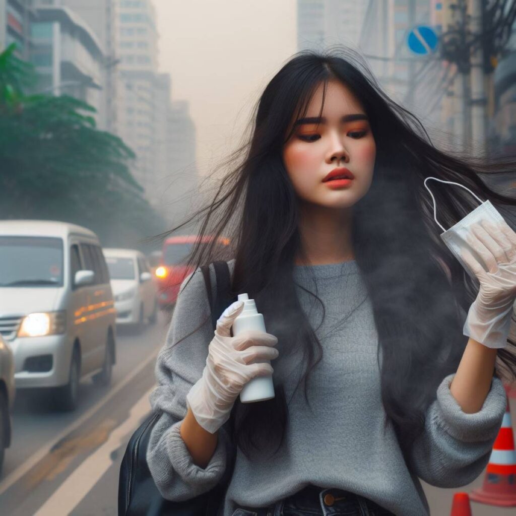 cheveux pollution en ville